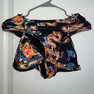 SHEIN Rainbow Dragon Print Bikini Set